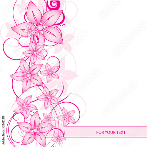 Abstract flowers background with place for your text © Irina Fokina