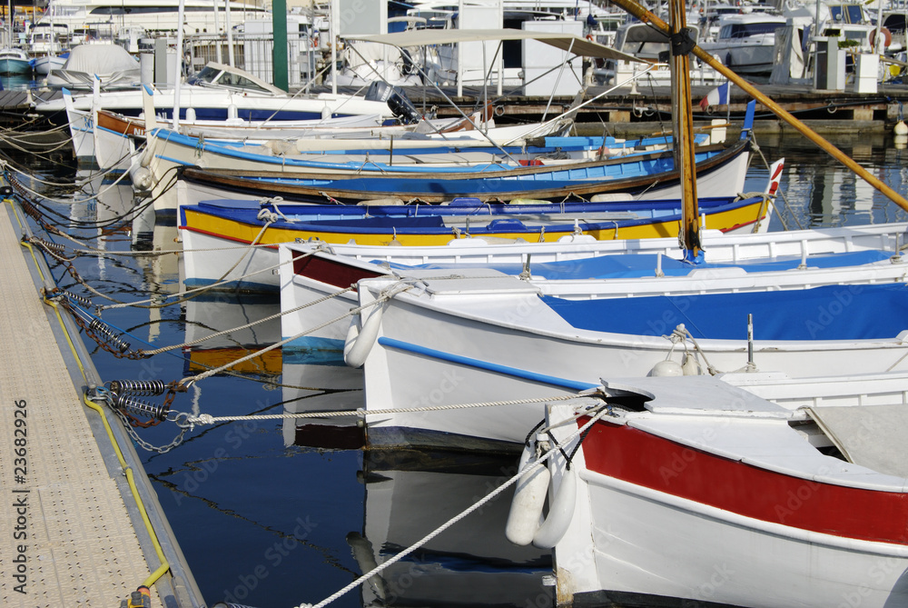 Fishing boats at Cannes. Cote d'Azur. France Fishing boats at Cannes. Cote d'Azur. France