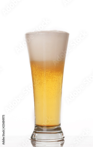 Glass of beer close-up