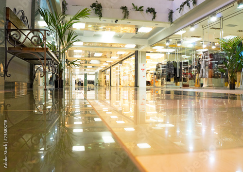 Interior of a shopping mall