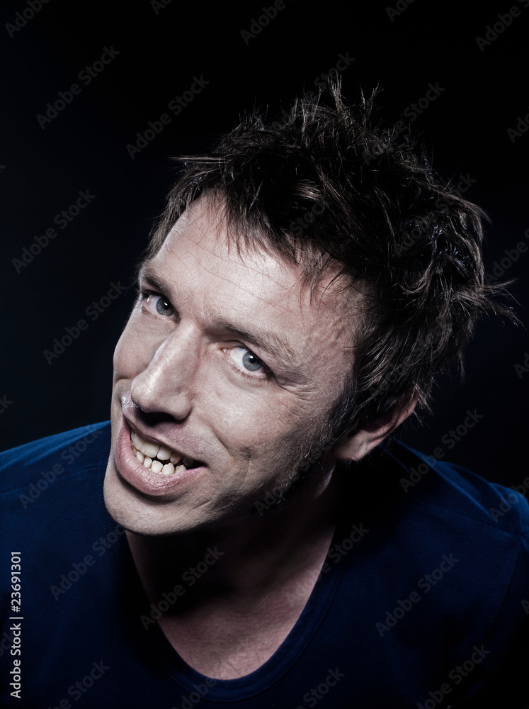 Funny Man Portrait toothy smiling Funny Man Portrait toothy smiling