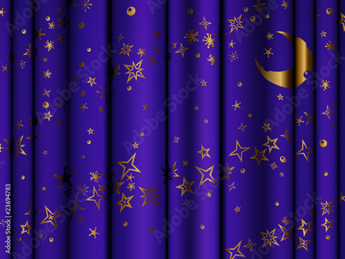 Blue curtain