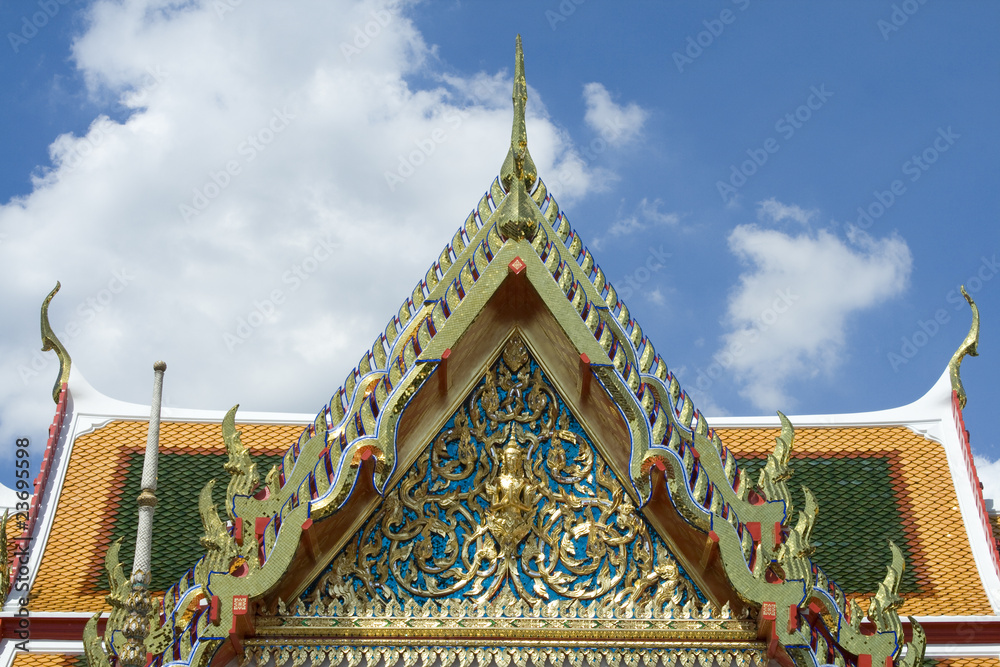 Tile roof in Thai style