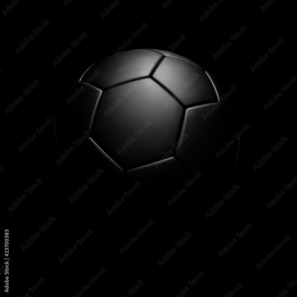 ballon de football fond noir Stock Illustration | Adobe Stock