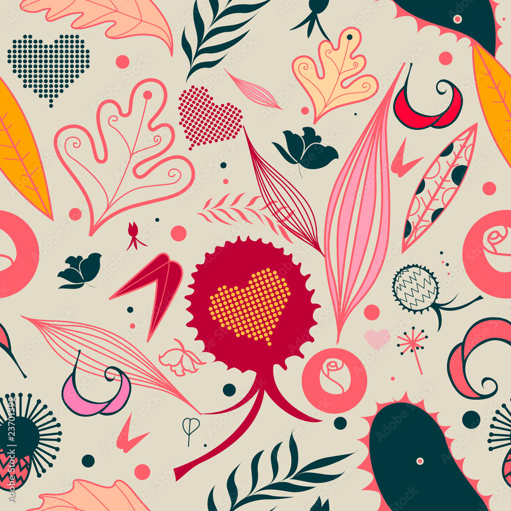 Vector Retro Floral (Seamless Pattern) Vector Retro Floral (Seamless Pattern)
