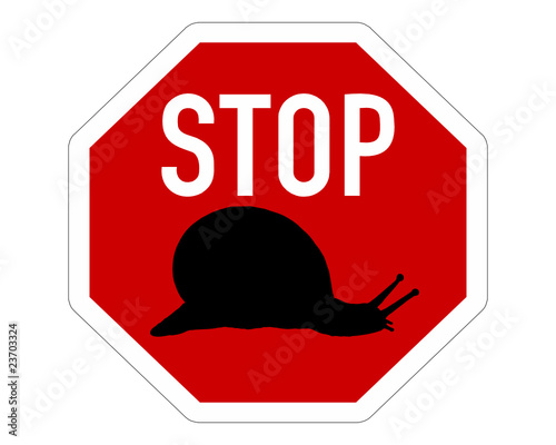 Stopschild für Weinbergschnecken