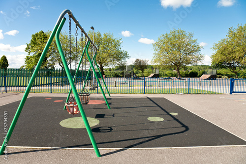 Children's playground on a summer day