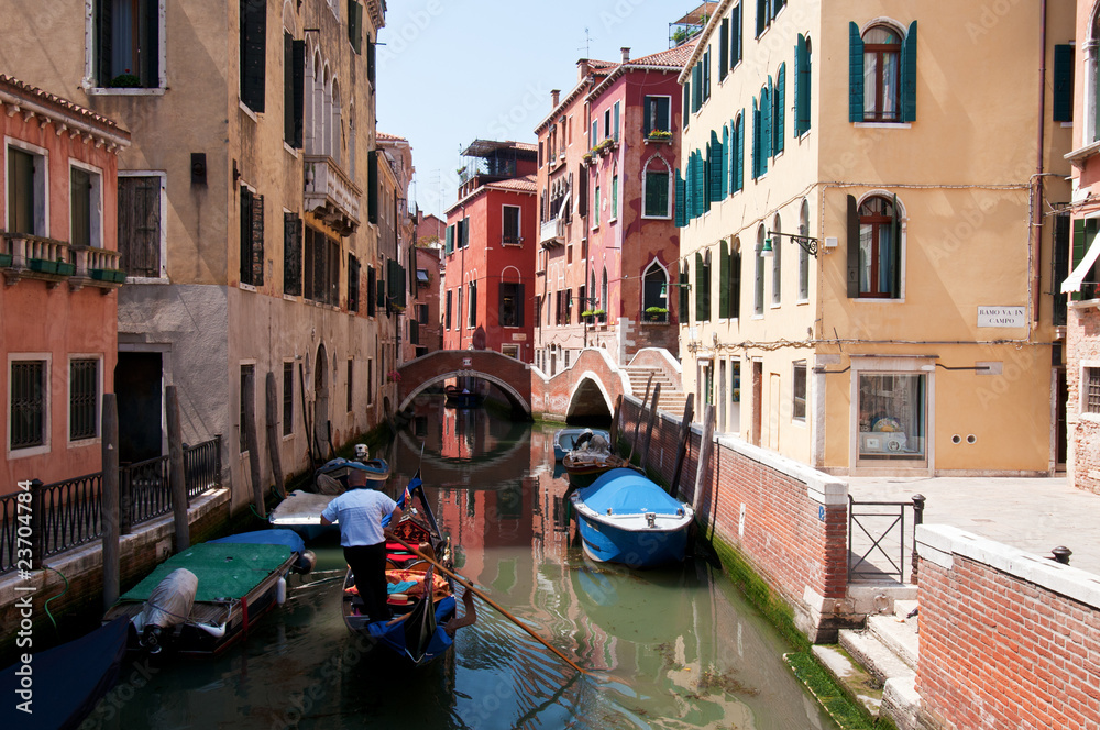 One of the many canals of Venice, Italy