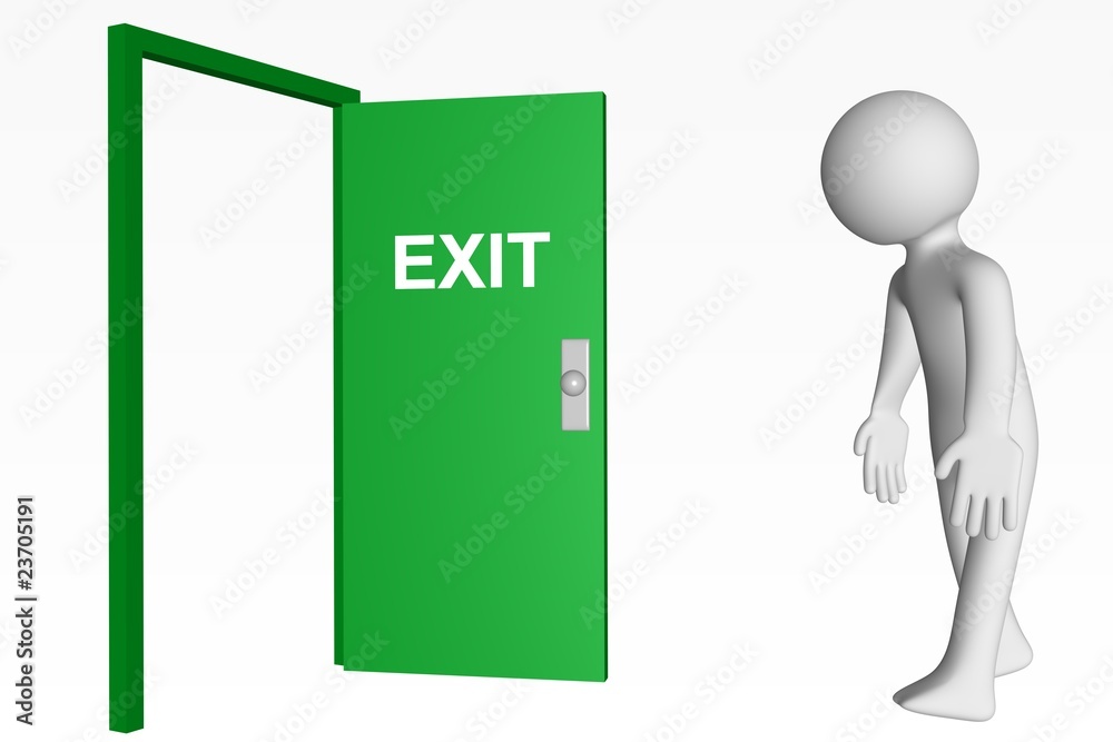 Exit - Prendre la porte Stock Illustration | Adobe Stock