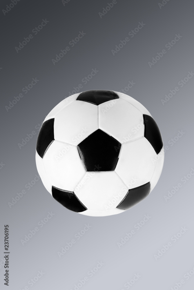 Naklejka premium soccer ball isolated on gradient background
