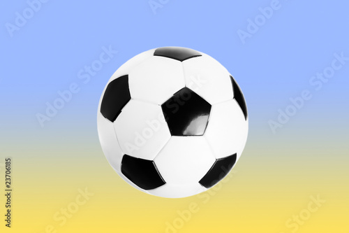soccer ball isolated on gradient background