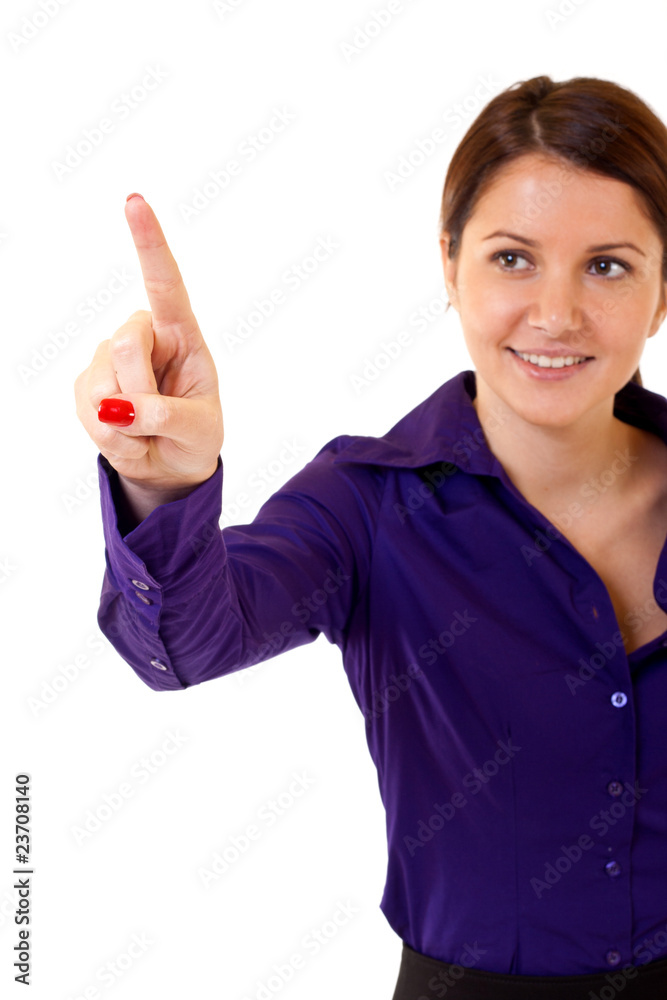 pressing a virtual button pressing a virtual button