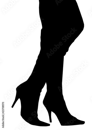 silhouette womanish trotters inin squeaker photo