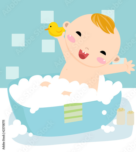 bathing boy