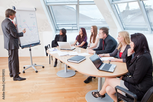 during a meeting