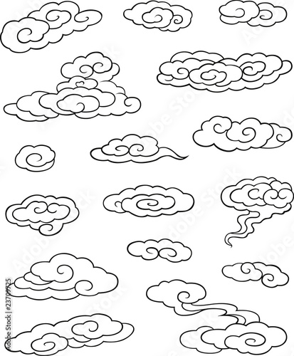 oriental cloud illustration