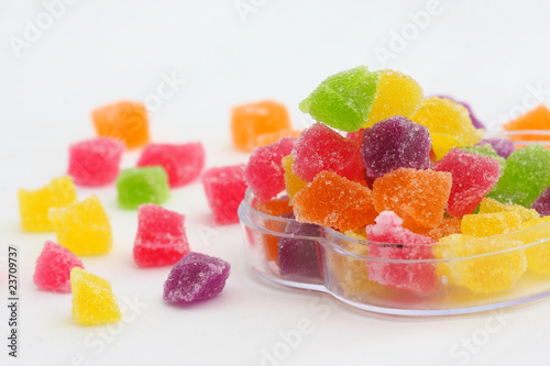close up of colorful candies jelly