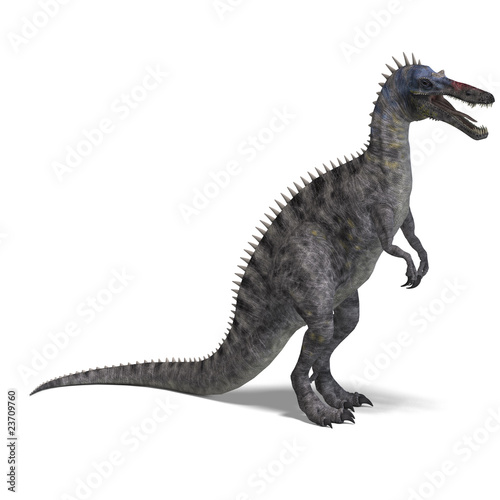 Dinosaur Suchominus. 3D rendering with clipping path and shadow © Ralf Kraft