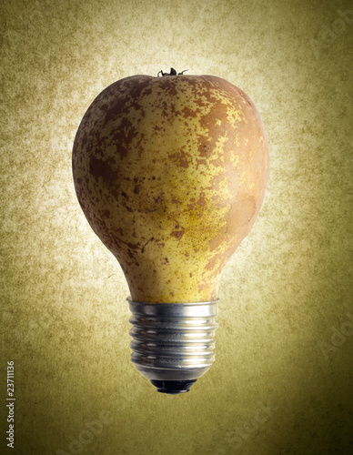 Bilde på lerret Pear Light Bulb