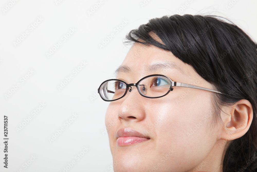 attractive young lady with eye glass attractive young lady with eye glass