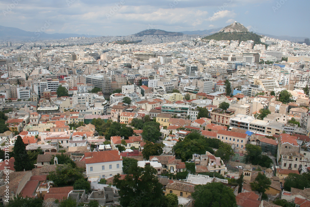 Panorama of Athens from Acropolis Hill. Greece, Europe