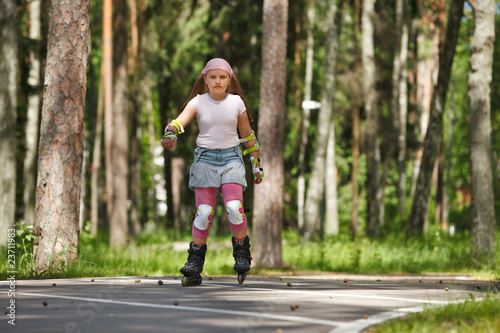 Wallpaper Mural Girl riding rollerblades Torontodigital.ca