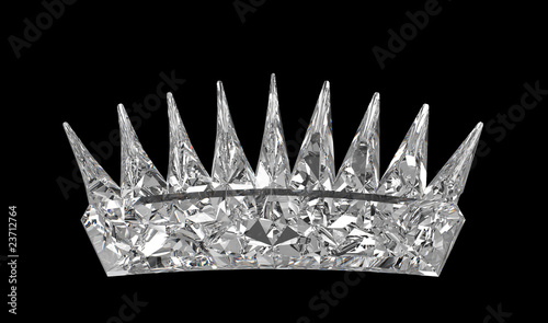 Monarch - gemstone crown over black