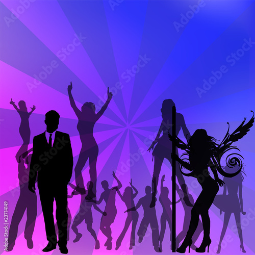 crowd on dance of people Vector illustration