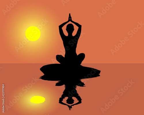 Silhouette yoga