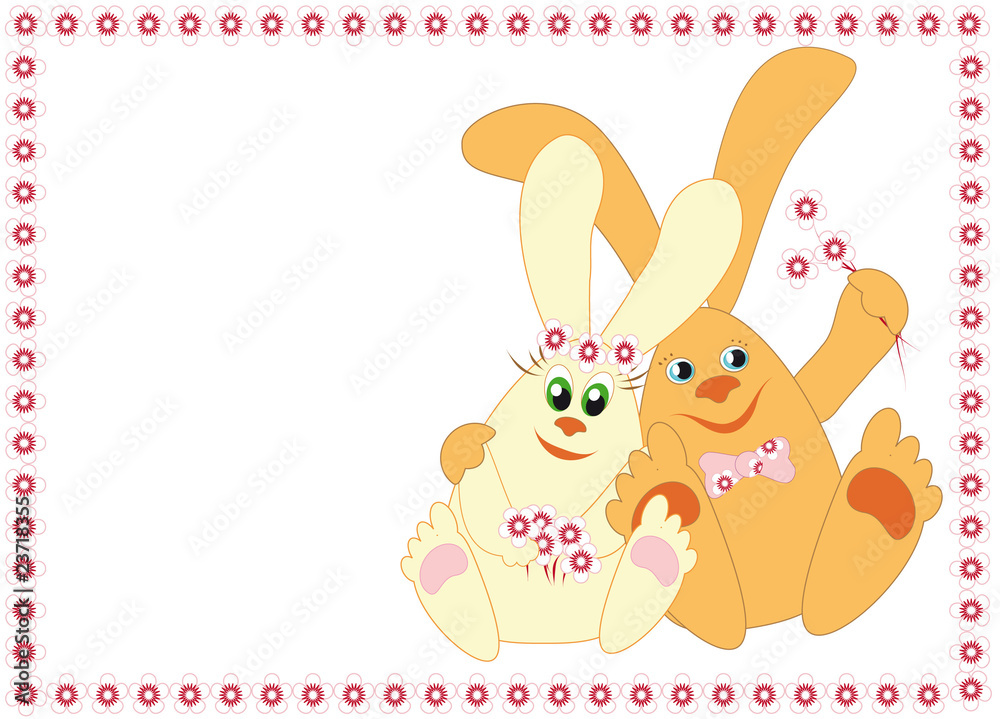 A couple of funny rabbits A couple of funny rabbits