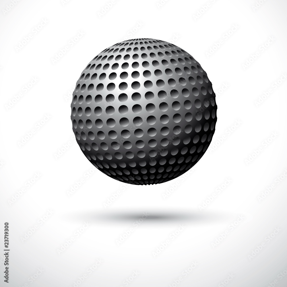 Iron ball on a white background. Vector illustration Iron ball on a white background. Vector illustration