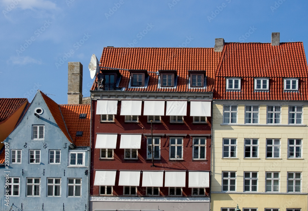Houses in Nyhavn, Copenhagen, Denmark