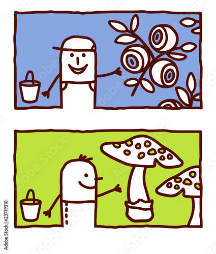 blueberries & mushrooms picking