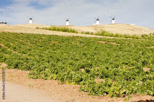 windmills, Alcazar de San Juan, Castile-La Mancha, Spain