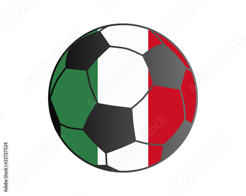 Fahne von Mexico und Fu  ball
