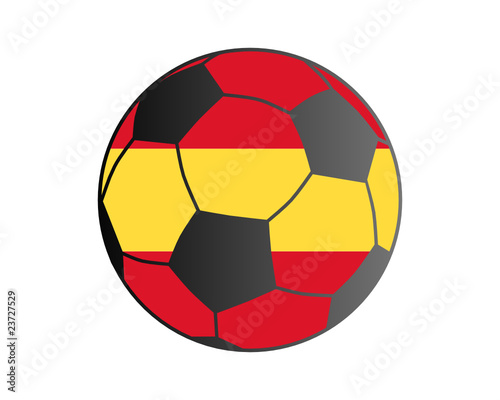 Fahne von Spanien und Fu  ball