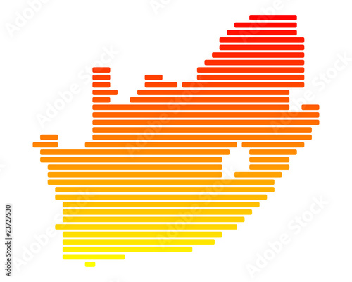 Karte von Südafrika