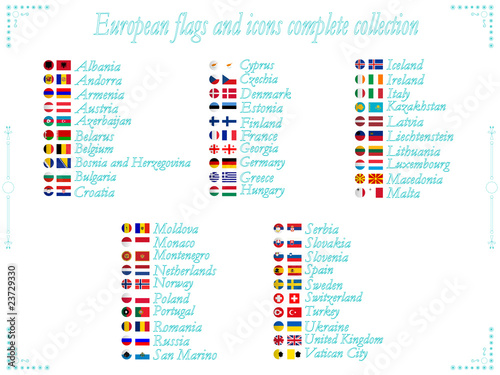 european flags collection