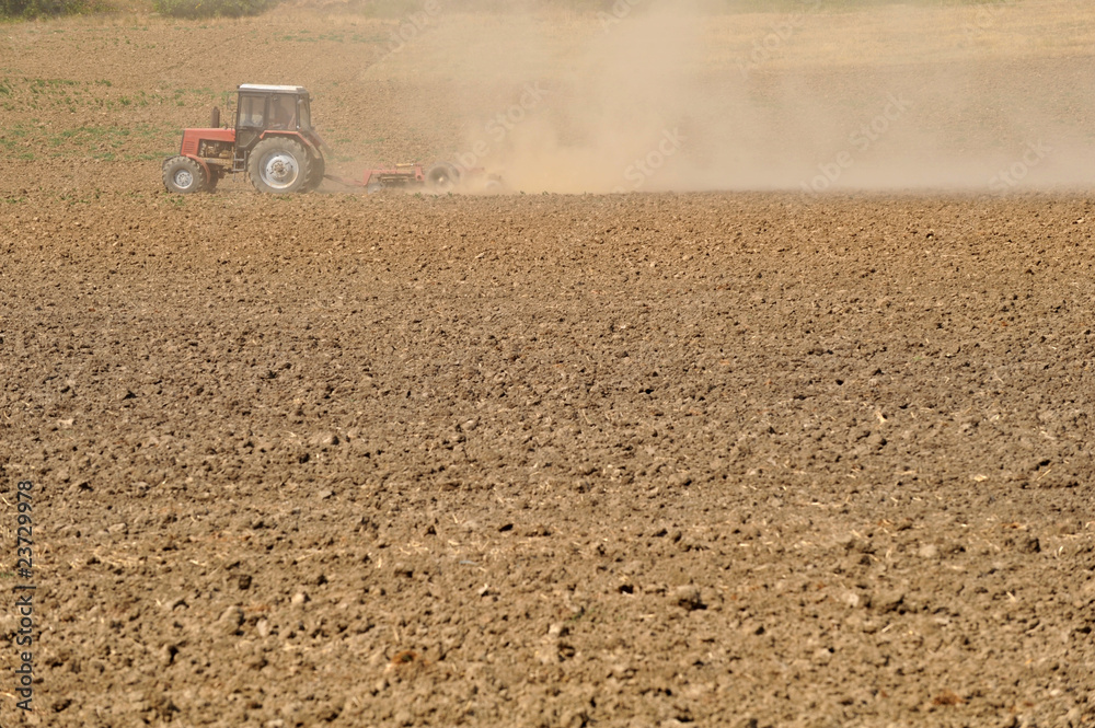 Obraz premium tractor plow levels