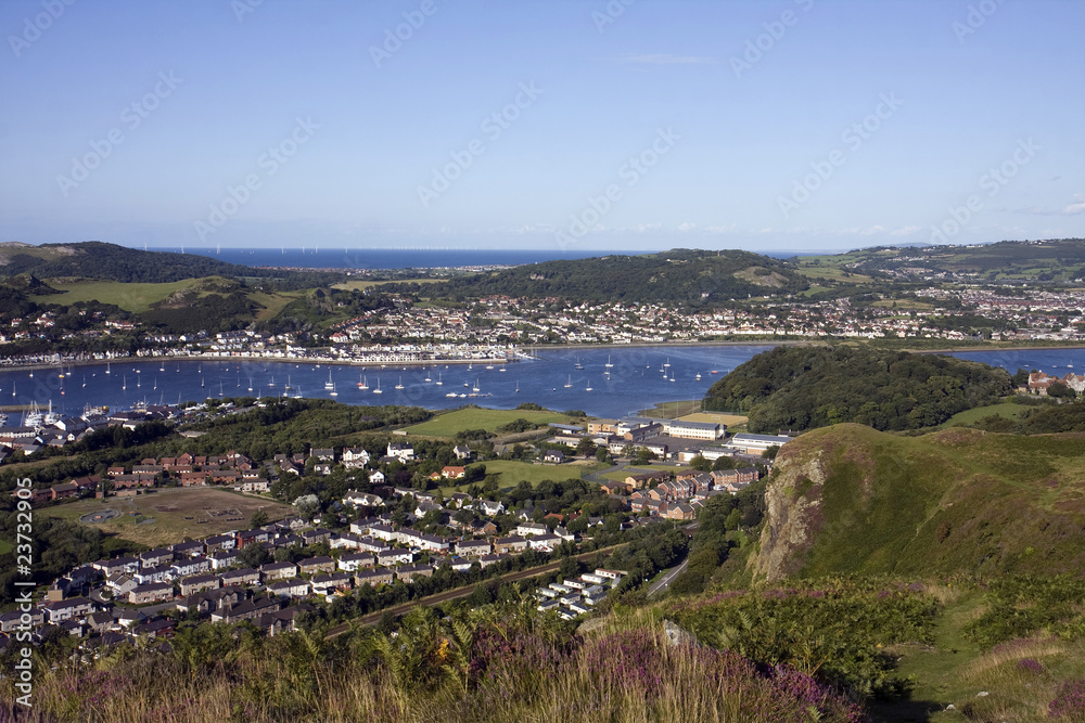 View from the top of Conwy mountain