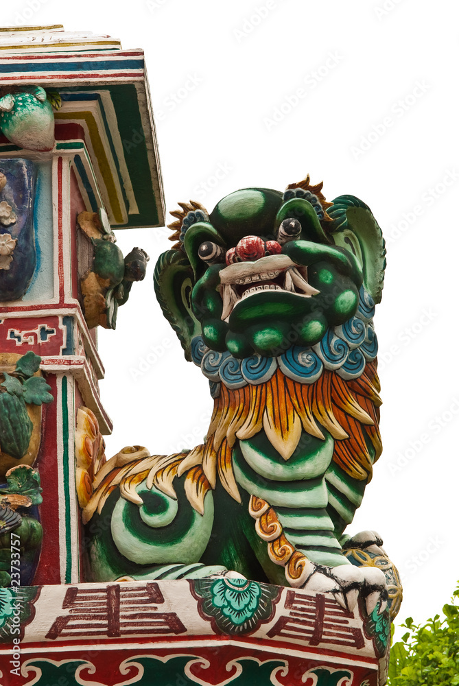 Fototapeta premium chinrsr lion statue