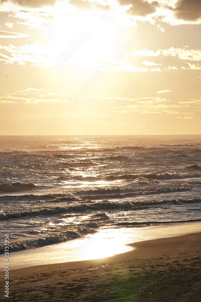 Tramonto sulla spiaggia