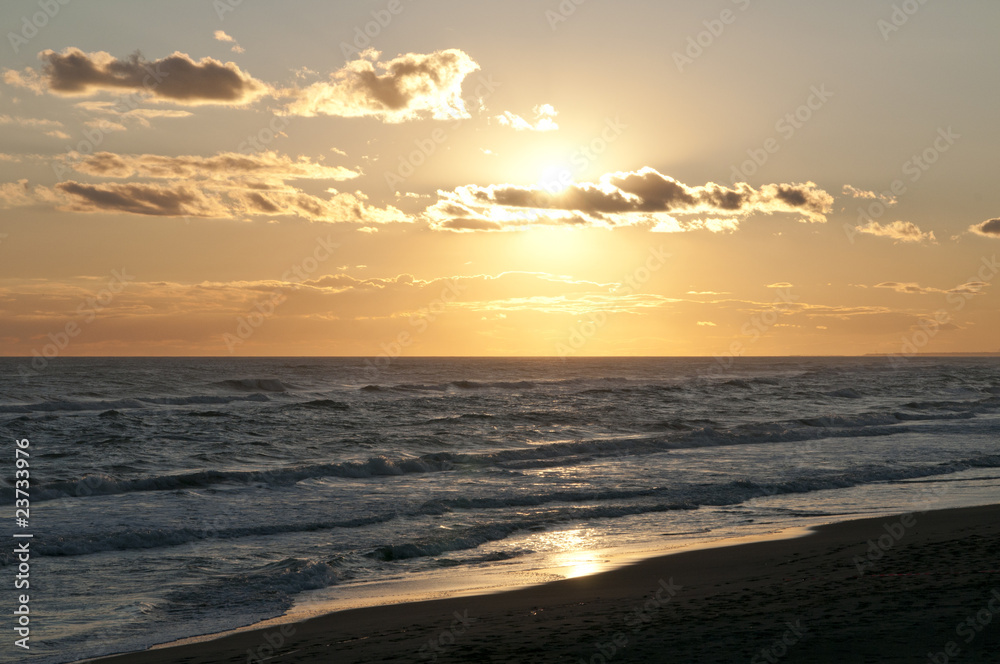 Tramonto sulla spiaggia