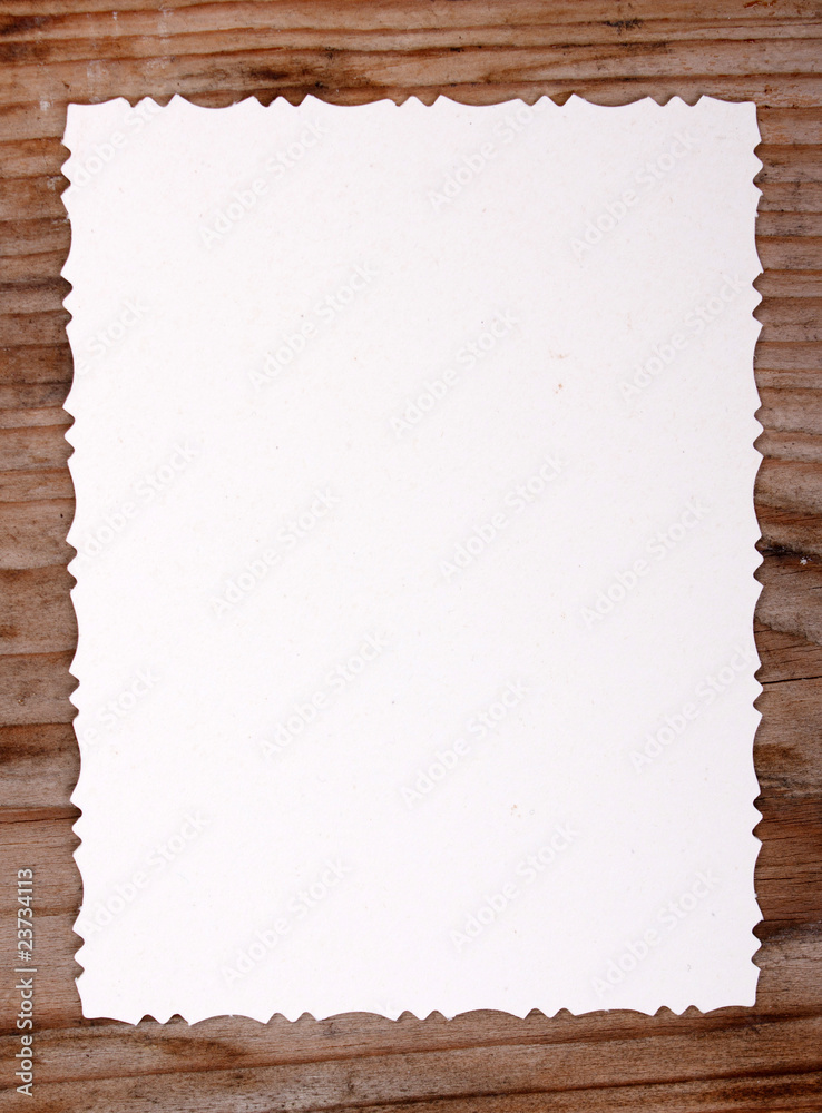 Fototapeta premium paper on old wood texture