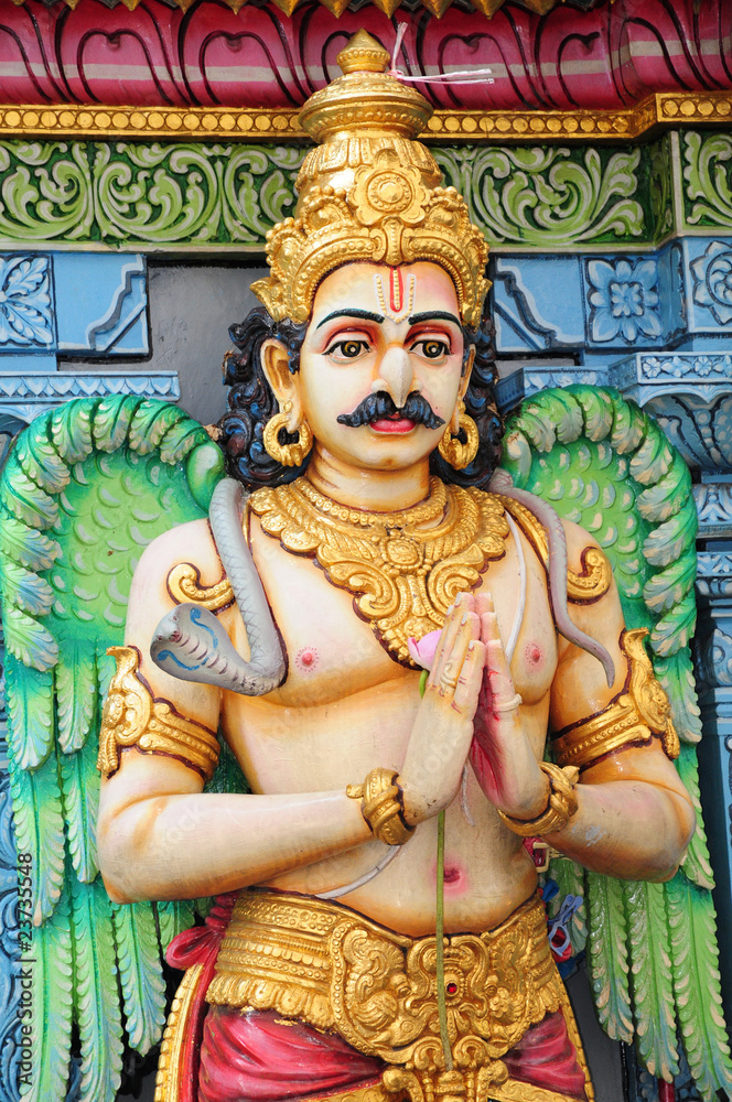 Hindu God Outside A Temple