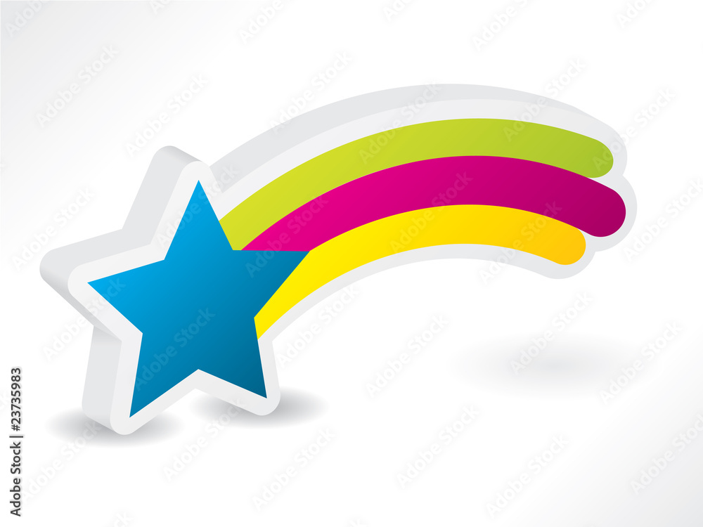 Obraz premium Star with rainbow