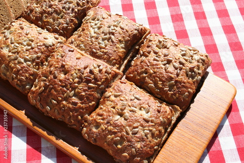 Fotografía Healthy buns with flax-seed,pumpkin-seed and sunflower-seed