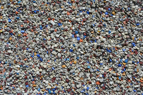 Abstract background of colored beach stones