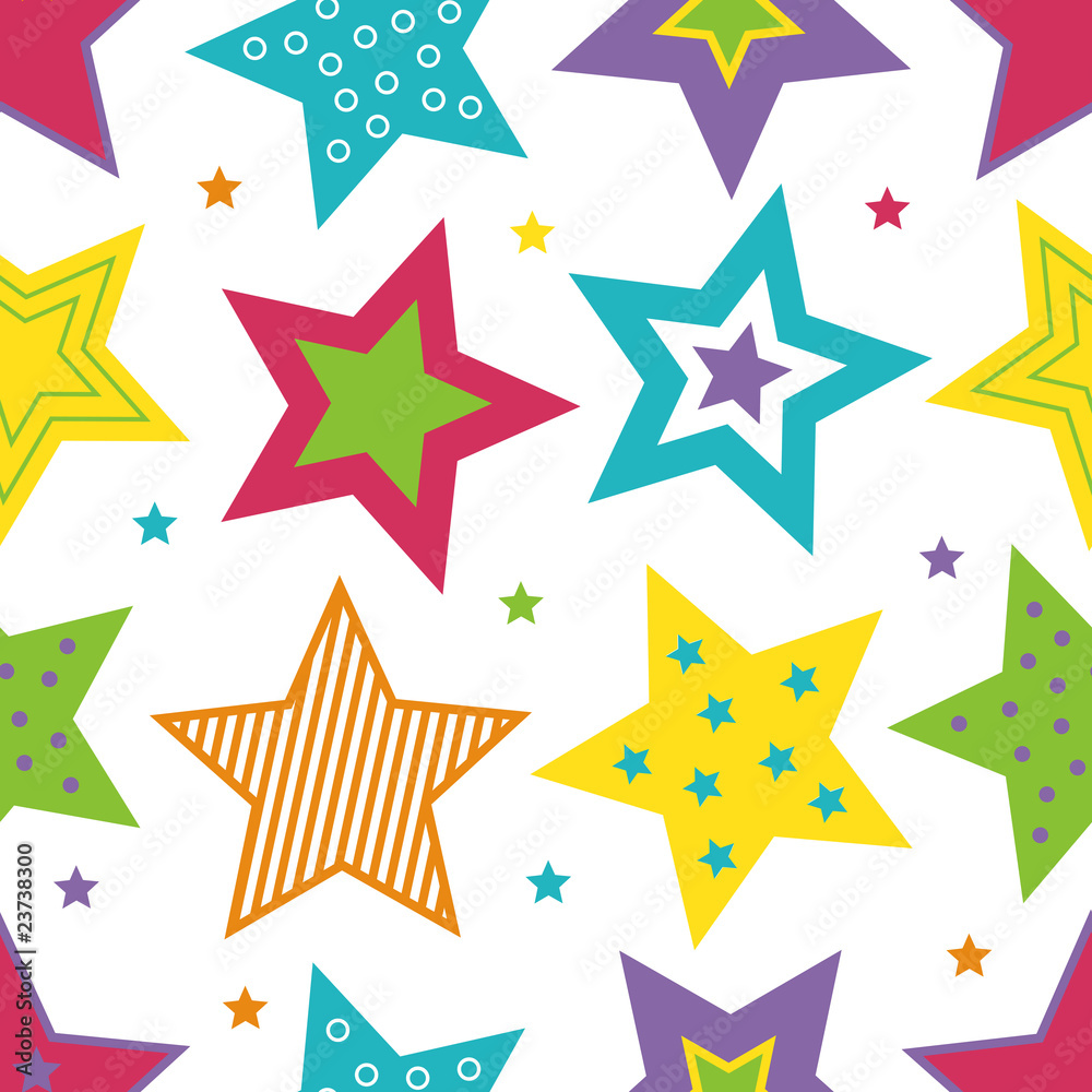 Fototapeta premium Bright Stars Pattern