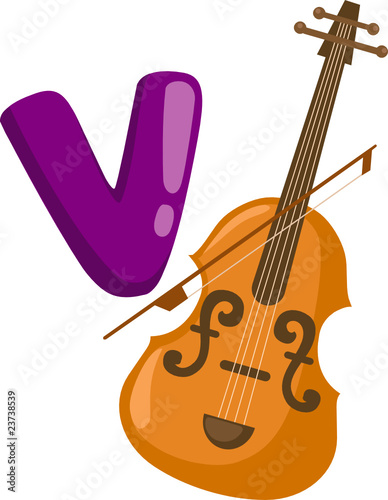 alphabet V for violin